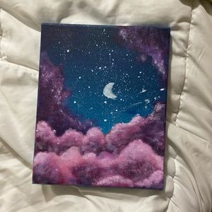 Pink clouds painting